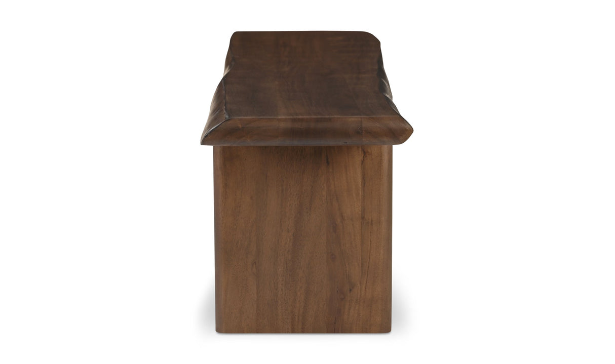 Lila Dining Bench Small Brown by Moe's Home at Eve Furniture