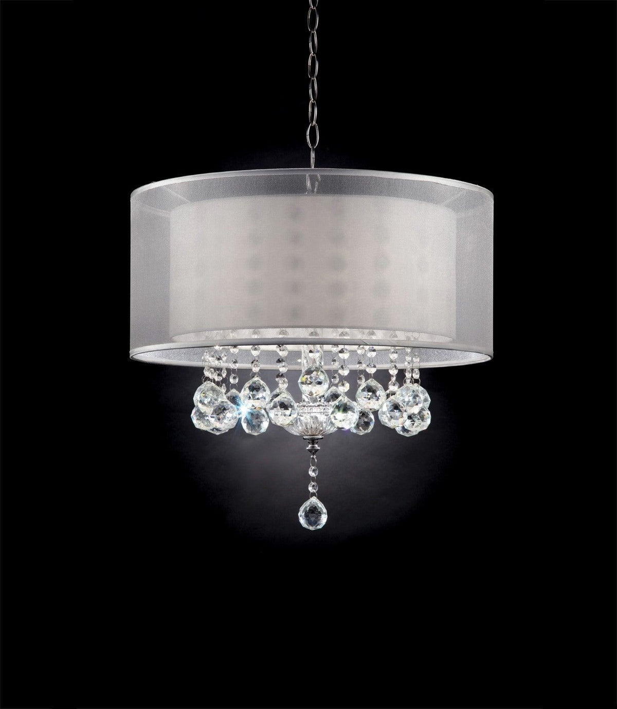 Lila Silver Ceiling Lamp by Furniture of America at Eve Furniture