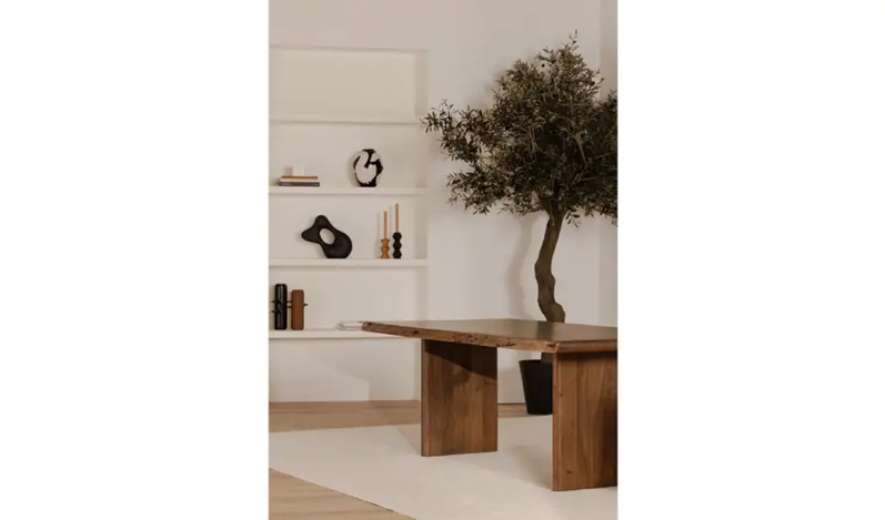 Lila Small Dining Table Brown by Moe's Home at Eve Furniture