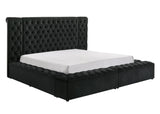 Liliana King Black Panel Bed by Crown Mark at Eve Furniture