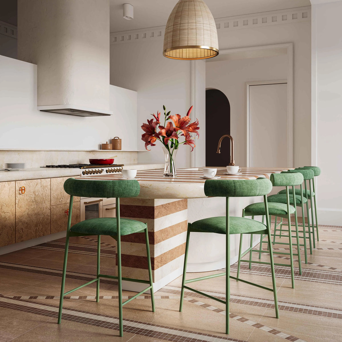 Liliana Performance Velvet Stool by TOV Furniture at Eve Furniture