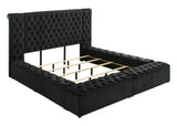 Liliana Queen Black Panel Bed by Crown Mark at Eve Furniture