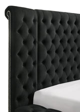 Liliana Queen Black Panel Bed by Crown Mark at Eve Furniture