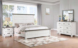 Lilith Distressed Grey/White 4-Piece Eastern King Bedroom Set