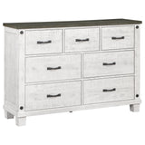 Lilith Distressed Grey/White 4-Piece Eastern King Bedroom Set