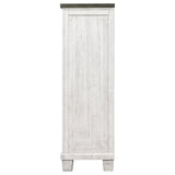 Lilith 5-drawer Chest Distressed Distressed Grey and White