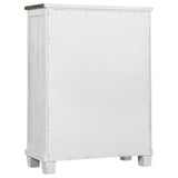 Lilith 5-drawer Chest Distressed Distressed Grey and White