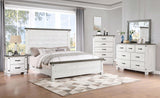 Lilith Distressed Grey/White 5-Piece Eastern King Bedroom Set