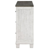 Lilith 7-drawer Dresser Distressed Distressed Grey and White