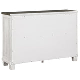 Lilith 7-drawer Dresser Distressed Distressed Grey and White