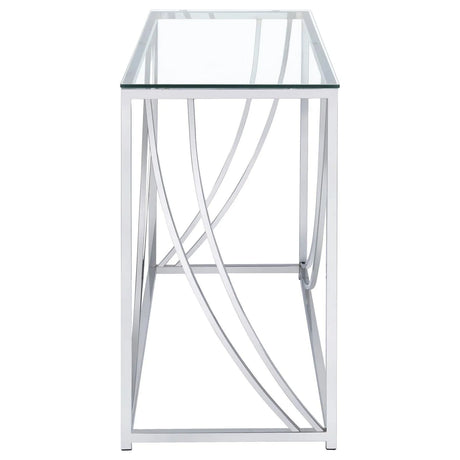 Lille Chrome Glass Top Rectangular Sofa Table Accents by Coaster at Eve Furniture