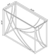 Lille Chrome Glass Top Rectangular Sofa Table Accents by Coaster at Eve Furniture
