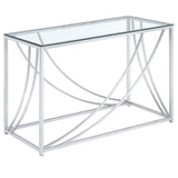 Lille Chrome Glass Top Rectangular Sofa Table Accents by Coaster at Eve Furniture