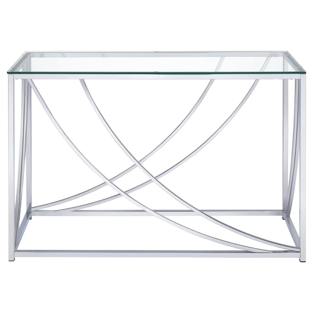 Lille Chrome Glass Top Rectangular Sofa Table Accents by Coaster at Eve Furniture