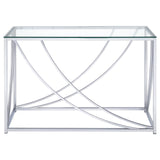 Lille Chrome Glass Top Rectangular Sofa Table Accents by Coaster at Eve Furniture