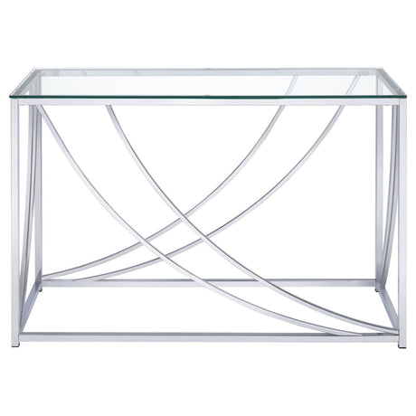 Lille Chrome Glass Top Rectangular Sofa Table Accents by Coaster at Eve Furniture