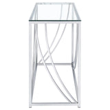Lille Chrome Glass Top Rectangular Sofa Table Accents by Coaster at Eve Furniture