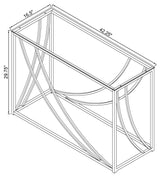 Lille Chrome Glass Top Rectangular Sofa Table Accents by Coaster at Eve Furniture