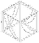 Lille Chrome Glass Top Square End Table Accents by Coaster at Eve Furniture