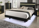 Lillestrom Black/Gold 5-Piece Queen Bedroom Set by Furniture of America at Eve Furniture