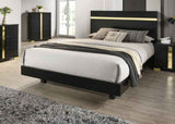 Lillestrom Black/Gold 5-Piece Queen Bedroom Set by Furniture of America at Eve Furniture