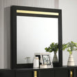 Lillestrom Black/Gold Mirror by Furniture of America at Eve Furniture