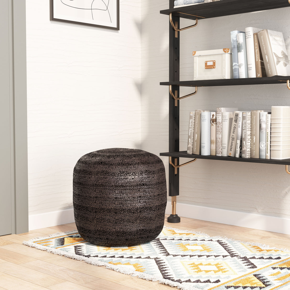 Lillian Black Ottoman by Zuomod at Eve Furniture