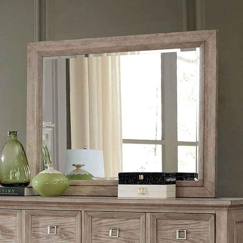 Lillian Natural Tone Mirror by Furniture of America at Eve Furniture