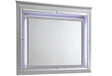 Lillian Silver Bedroom Mirror (Mirror Only) by Crown Mark at Eve Furniture