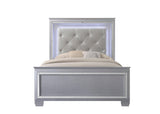 Lillian Silver LED Upholestered Bedroom Set by Crown Mark at Eve Furniture