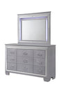 Lillian Silver LED Upholestered Bedroom Set by Crown Mark at Eve Furniture
