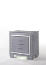 Lillian Silver Nightstand by Crown Mark at Eve Furniture