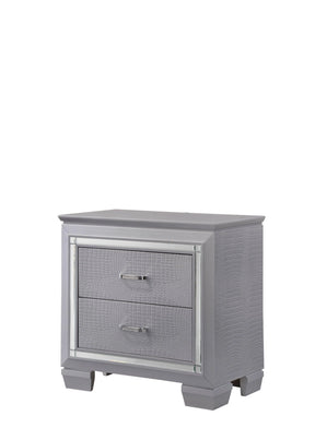 Lillian Silver Nightstand by Crown Mark at Eve Furniture