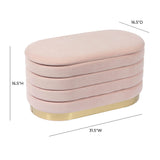 Lillian Velvet Storage Bench by TOV Furniture at Eve Furniture