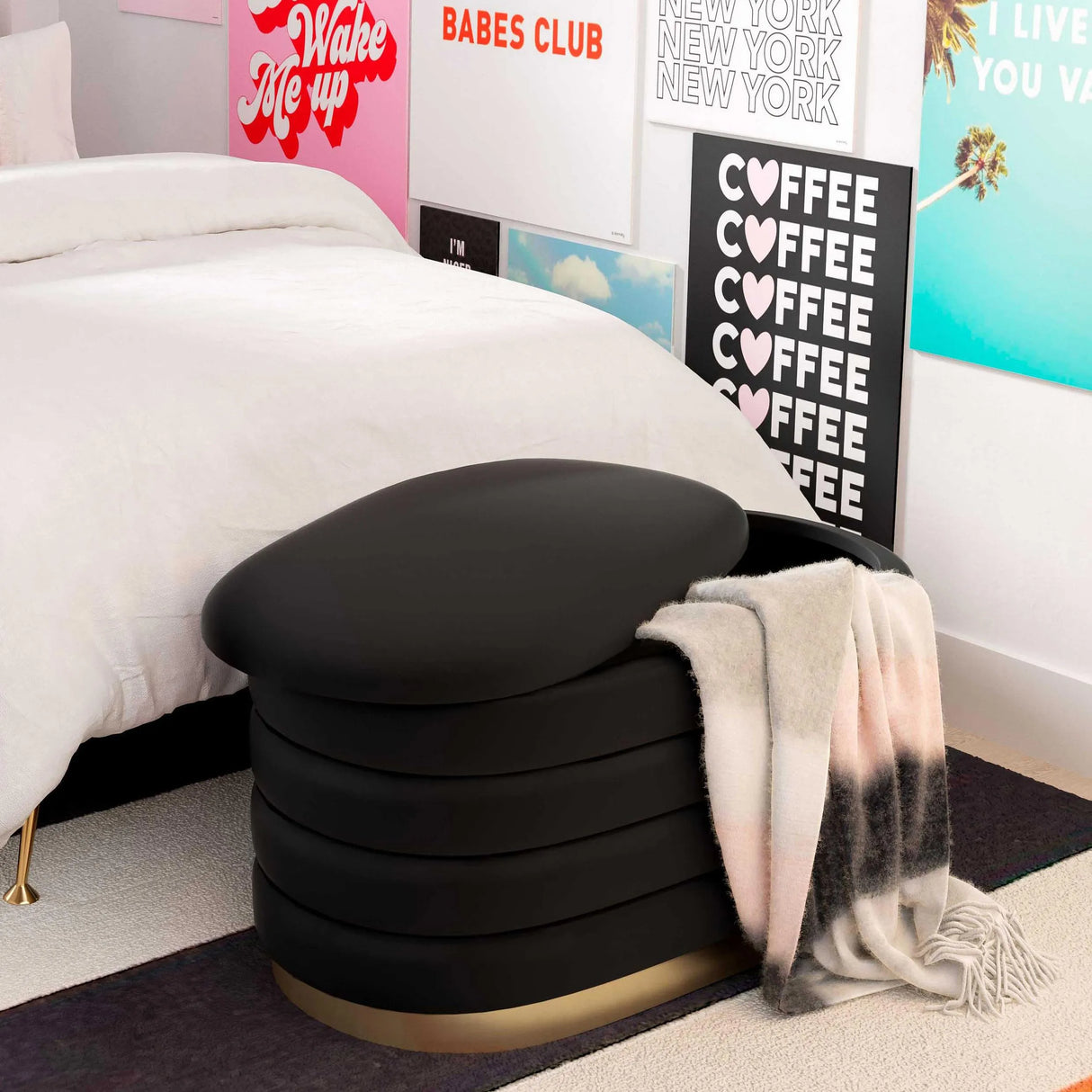 Lillian Velvet Storage Bench by TOV Furniture at Eve Furniture