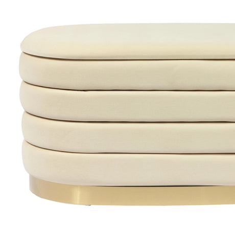 Lillian Velvet Storage Bench by TOV Furniture at Eve Furniture