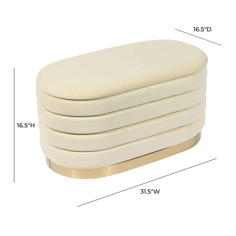 Lillian Velvet Storage Bench by TOV Furniture at Eve Furniture