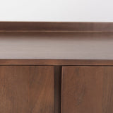 Lillie 36.0L x 16.0W x 32.0H Medium Brown Wood 2 Door Tray Top Accent Cabinet by Mercana at Eve Furniture