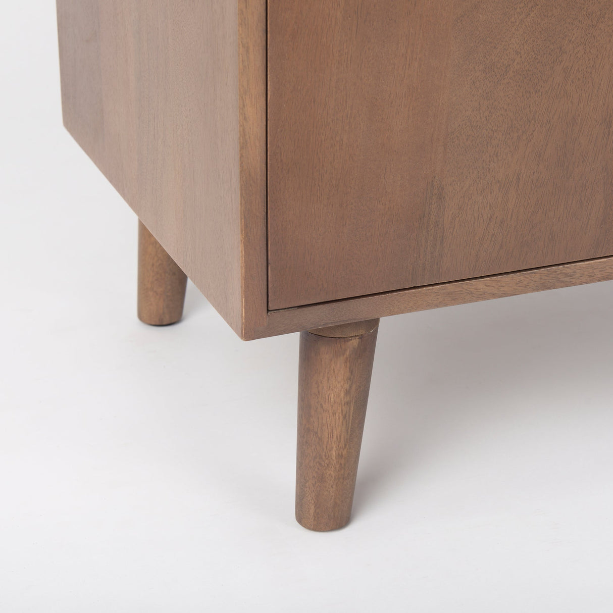 Lillie 36.0L x 16.0W x 32.0H Medium Brown Wood 2 Door Tray Top Accent Cabinet by Mercana at Eve Furniture