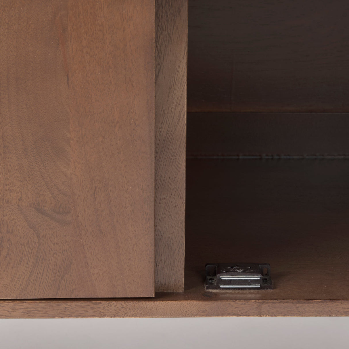 Lillie Medium Brown Wood 2 Door Tray Top Accent Cabinet by Mercana at Eve Furniture