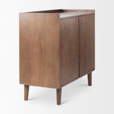 Lillie Medium Brown Wood 2 Door Tray Top Accent Cabinet by Mercana at Eve Furniture