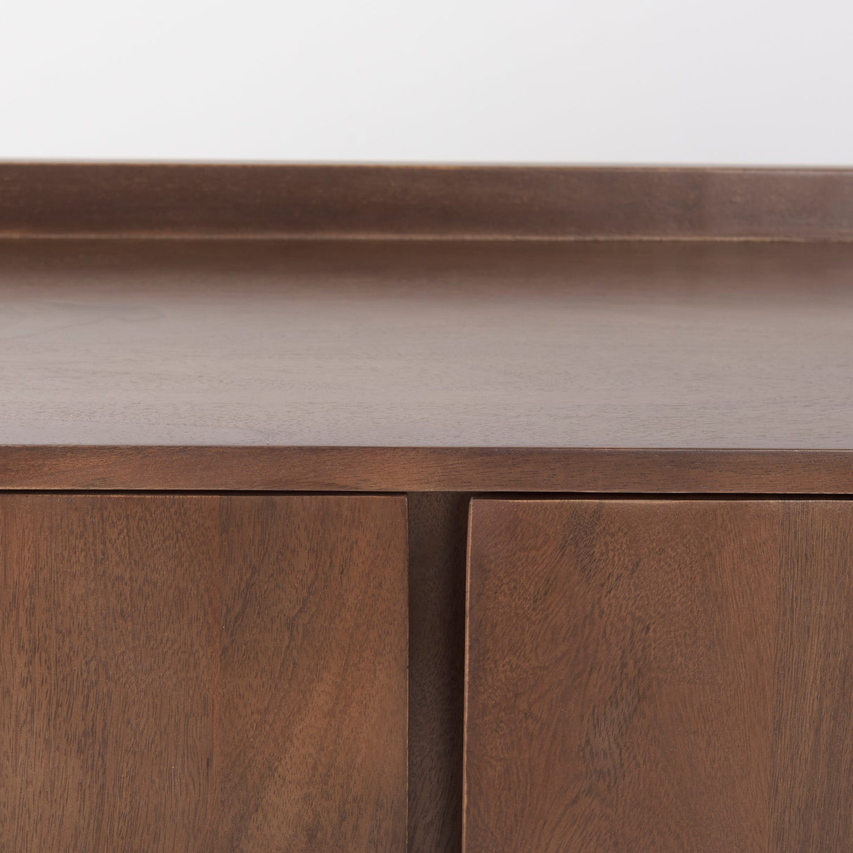 Lillie Medium Brown Wood 2 Door Tray Top Accent Cabinet by Mercana at Eve Furniture
