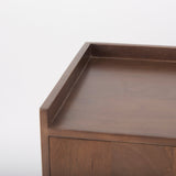 Lillie Medium Brown Wood 2 Door Tray Top Accent Cabinet by Mercana at Eve Furniture