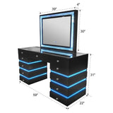 Lily Black Vanity Set by New Era Innovations at Eve Furniture
