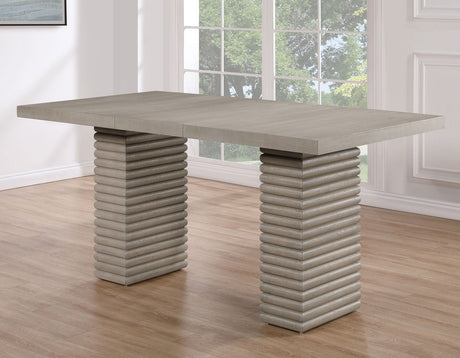 Lily Greige Counter Height Dining Set by Steve Silver at Eve Furniture