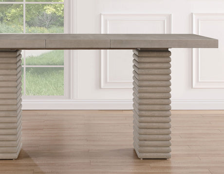 Lily Greige Counter Height Dining Set by Steve Silver at Eve Furniture