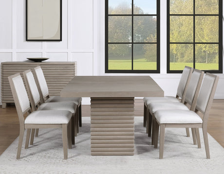 Lily Greige Dining Room Set by Steve Silver at Eve Furniture