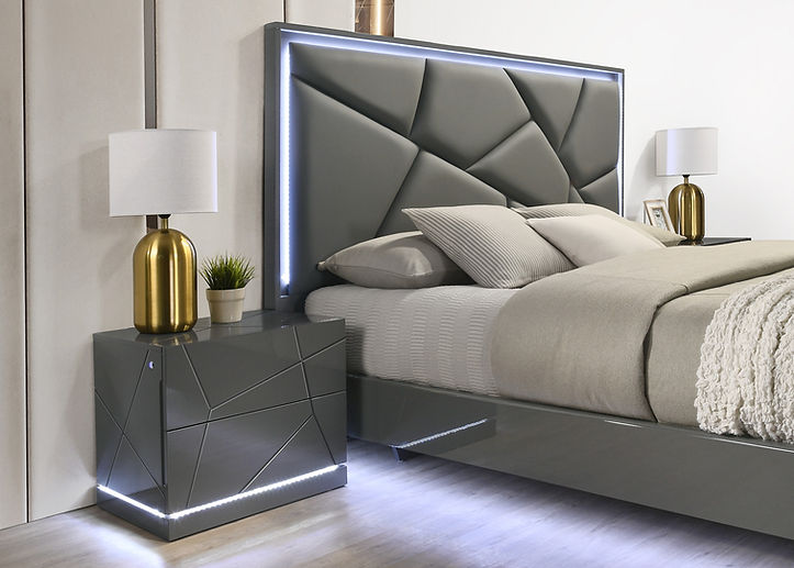 Lily Grey Platform Bedroom Set by New Era Innovations at Eve Furniture