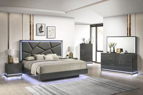 Lily Grey Platform Bedroom Set by New Era Innovations at Eve Furniture