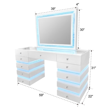 Lily White Vanity Set by New Era Innovations at Eve Furniture